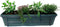 Mix van kruiden in ELHO ® Green Basics balkonbak (Living Black) met metalen balkonrek - Mini-Green - Tuinplanten- Hoogte 30 cm