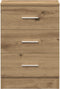 vidaXL - Nachtkastje - 38x35x55 - cm - bewerkt - hout - artisanaal - eikenkleur