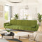 vidaXL - Slaapbank - 2-zits - met - 2 - kussens - fluweel - lichtgroen