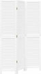 vidaXL - Kamerscherm - met - 3 - panelen - massief - paulowniahout - wit