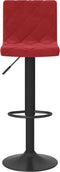 vidaXL - Barkrukken - 2 - st - fluweel - wijnrood