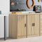 vidaXL - Garagekast - 40x51x85 - cm - massief - grenenhout - sonoma - eikenkleurig