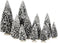LuVille Kerstdorp Miniatuur Evergreen Bomen - 12 Stuks