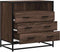 vidaXL - Ladekast - 70x41x70 - cm - bewerkt - hout - bruin - eikenkleur