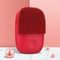 InFace Facial 2 Reinigingsborstel Sonic Cleanser-Wash IPX7 Waterproof Silicone Facial Cleaning Brush upgrade-versie-Rood