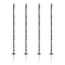 VOSS.farming Farm 156 - Schrikdraadpalen - 156 cm - Zwart (40 stuks)