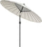vidaXL - Parasol - met - aluminium - paal - 270 - cm - zandwit