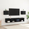 vidaXL - Wand-tv - kasten - 2 - stuks - Zwart - Eiken - 30,5x30x30 - cm