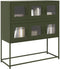 vidaXL - Dressoir - 100,5x39x107 - cm - koudgewalst - staal - olijfgroen