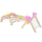 Coast Montessori Klimset - Houten 8-in-1 Klimdriehoek met Boog en Glijbaan - 90 x
