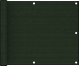 vidaXL - Balkonscherm - 75x400 - cm - HDPE - donkergroen