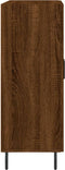 vidaXL - Dressoir - 69,5x34x90 - cm - bewerkt - hout - bruin - eikenkleur