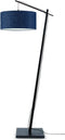 GOOD&MOJO Vloerlamp Andes - Zwart/Blauw - 72x47x176cm - Scandinavisch,Bohemian - Staande lampen voor Woonkamer - Slaapkamer