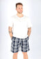 Schiesser M&R - Heren Pyjamashirt - Korte mouw R-Hals knoopsluiting - Wit - Maat XXL