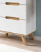 Furnilux Stockholm - Vitrinekast - Tijdloos en functioneel - Wit Eiken - 40x100x140cm