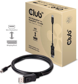 Club 3D CAC-1115 - DisplayPort Kabel - Mini DisplayPort naar DisplayPort 1.4 2 m - Zwart