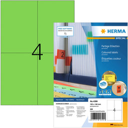 Herma Labels green 105x148 SuperPrint 400 pcs.