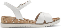 Tamaris Essentials - Dames Sandalen - Hakhoogte 4,5 cm - Wit - Maat 41