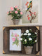 Mica Decorations Rozenstruik Kunstplant in Bloempot Stan - H33 x Ø25 cm - Geel