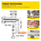 Stainless Steel Manual Meat Grinder, Food, Manual Crutch Grinder, 2 Grinding Plates, 5 mm, 8 mm, Sau