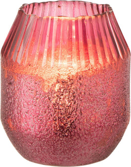 J-Line Theelichthouder Conisch Glas Rood Small