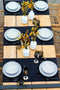 Cosy & Trendy Tondo blue – serviesset 6 persoons – 18 delig - met gratis Table Style zomers droogbloemen boeket