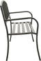 vidaXL - Tuinbank - 120 - cm - staal - grijs