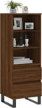 vidaXL - Hoge - kast - 40x36x110 - cm - bewerkt - hout - bruineiken