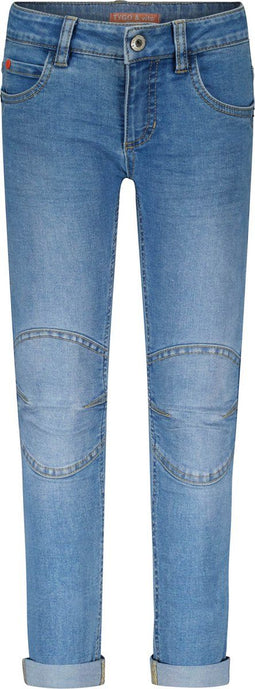 TYGO & vito - Jongens Broek - Skinnyfit stretchjeans met dubbele kniestukken - Maat 116