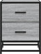 vidaXL - Nachtkastjes - 2 - st - 40x31x50 - cm - bewerkt - hout - grijs - sonoma - eiken