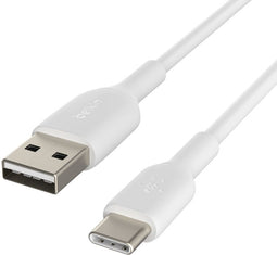 Belkin BoostCharge - USB-A naar USB-C - 3m - USB 2.0-gegevensoverdracht - Wit