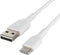 Belkin BoostCharge - USB-A naar USB-C - 3m - USB 2.0-gegevensoverdracht - Wit