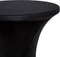 Statafelrok zwart 80 cm - partytafel - Alora tafelrok voor statafel - Statafelhoes - Bruiloft - Cocktailparty - Stretch Rok