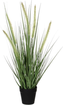 Mica Decorations Dogtail Gras - Kunstplant - Hoogwaardige afwerking - Groen