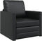 vidaXL - Vloersofa - Bed - 2-in-1 - Zwart - 74x77x81 - cm - Kunstleer