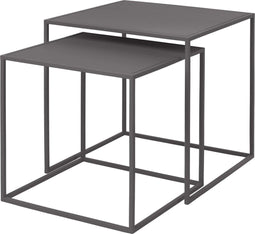 Blomus FERA - Bijzettafels - Set van 2 - 40x40 cm en 35x35 cm - Steel Gray (2 stuks)