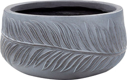 FTERO - Bloempot - Grijs - 25 x 25 x 14 cm - Kleivezel
