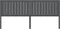 vidaXL - Hoofdbord - 205,5x4x100 - cm - massief - grenenhout - grijs