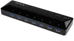 Startech.com ST93007U2C - 7-Poorts USB 3.0 Hub - 2 x 2.4A Oplaadpoorten - Zwart