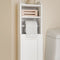 SoBuy FRG177-II-W - Toiletkast - 2-in-1 ontwerp met toiletrolhouder - Wit 20x18x95cm