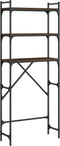 vidaXL - Wasmachinerek - 67x25x163 - cm - bewerkt - hout - bruin - eikenkleur