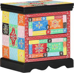 vidaXL - Nachttafel - Set - van - 2 - Meerkleurig - 40x35x45 - cm - Geengineerd - Hout