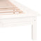 vidaXL - Bedframe - LED - massief - hout - wit - 140x190 - cm