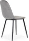 Velvet eetkamerstoel - set van 4 - grijs - 85 x 46 x 46 cm