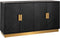 Richmond Interiors Dressoir Blackbone gold 4-deuren (Black rustic)
