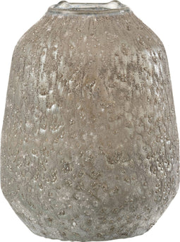 J-Line windlicht - glas - grijs - large