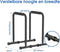 DH FitLife Dip Barren Bars - Dip Station - Hoogte 80-100 cm verstelbaar - Zwart