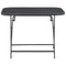 vidaXL - Tuintafel - inklapbaar - 100x75x72 - cm - glas - en - staal - grijs