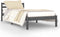 vidaXL - Bedframe - massief - grenenhout - grijs - 90x200 - cm