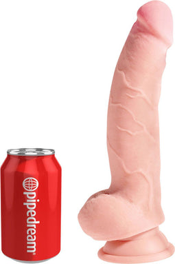 8 Triple Density Fat Cock with Balls - Flesh